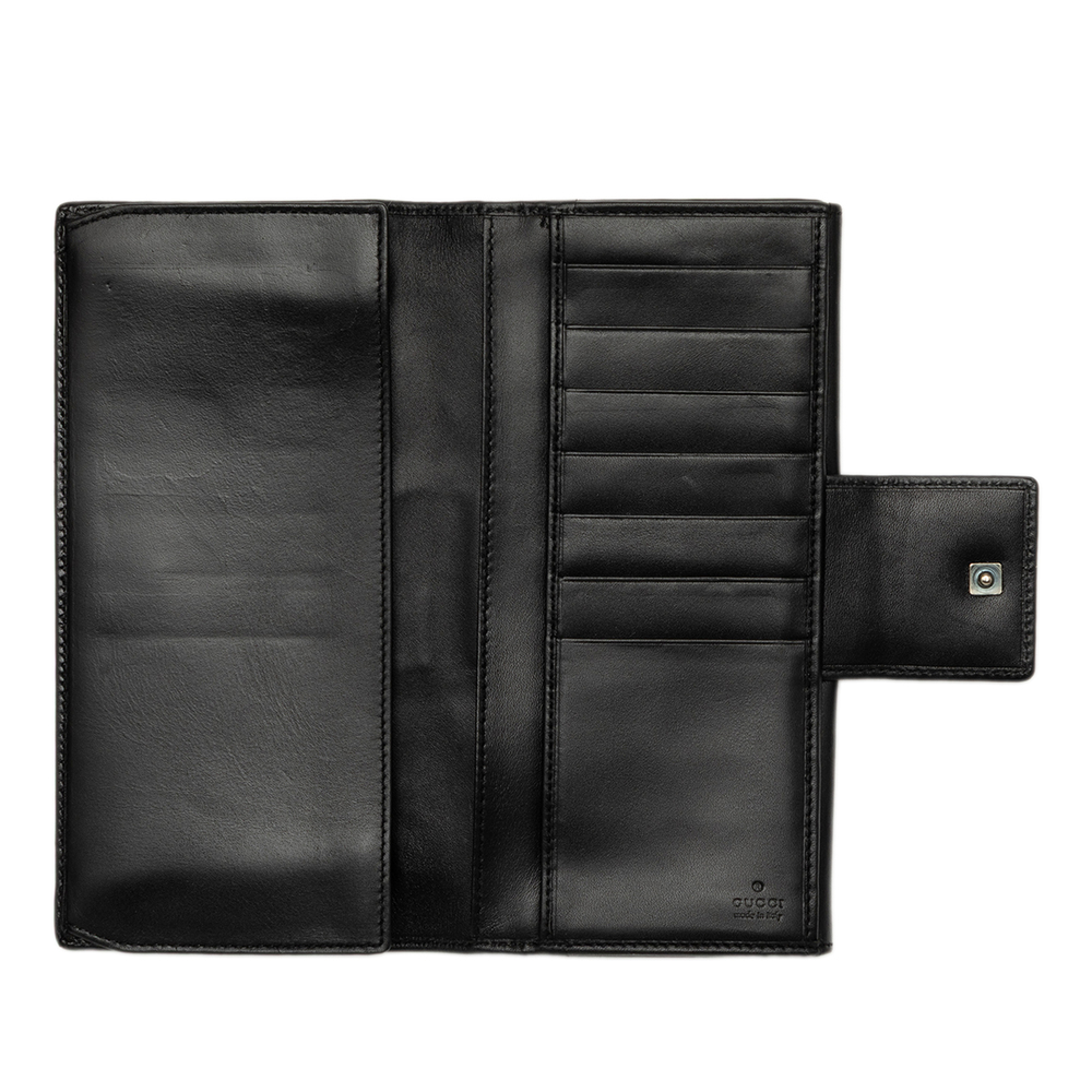 Pre-Loved Gucci Canvas and Leather Web Continental Wallet - Picture 4 of 8